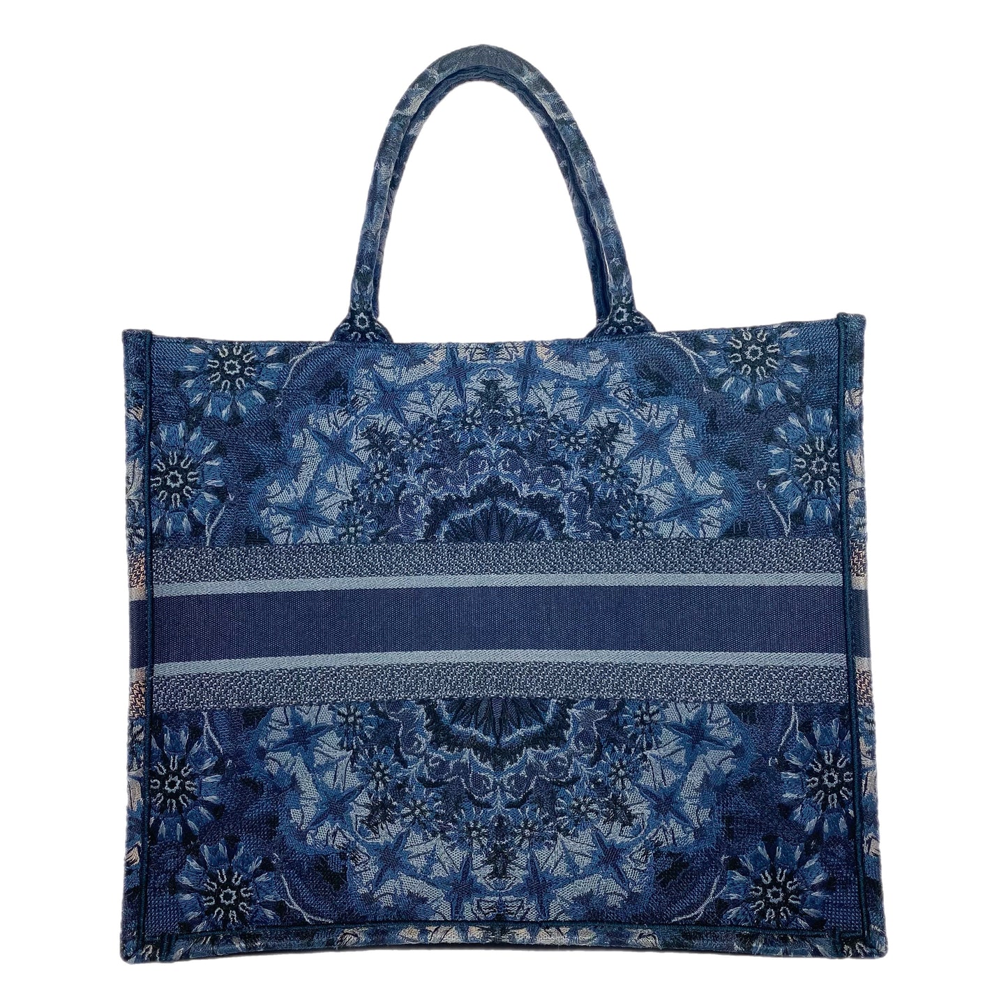 Dior Navy Jacquard Large Book Tote