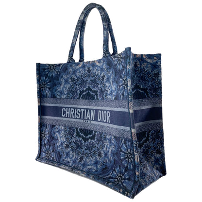 Dior Navy Jacquard Large Book Tote