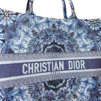 Dior Navy Jacquard Large Book Tote