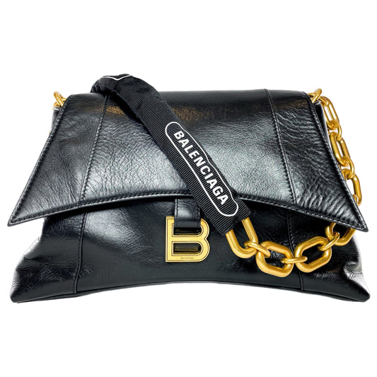 Balenciaga Black Downtown Chain Shoulder Bag