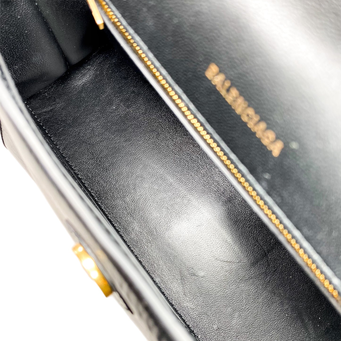 Balenciaga Black Downtown Chain Shoulder Bag