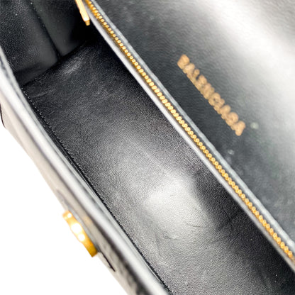 Balenciaga Black Downtown Chain Shoulder Bag