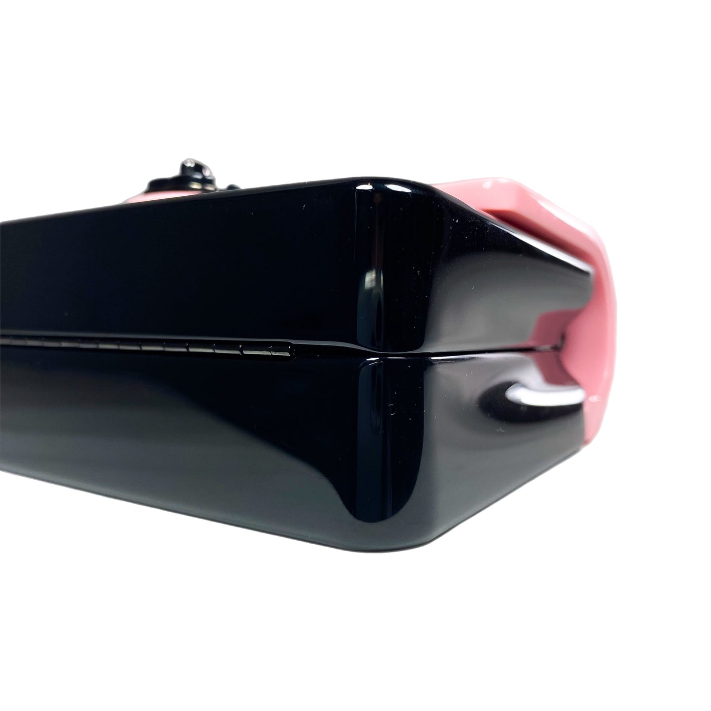 Chanel Pink Black Mini Evening Plexi Bag
