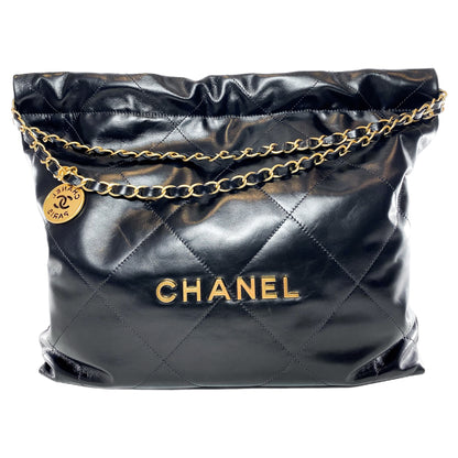 Chanel 22 Medium Black Quilted