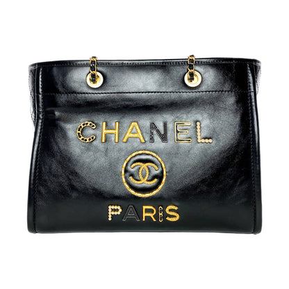 Chanel Black Charms Medium Deauville