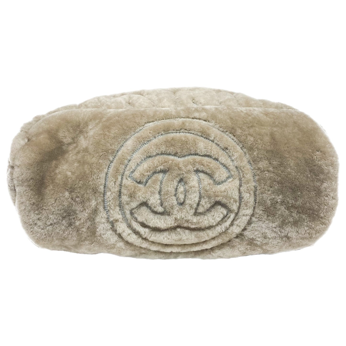 Chanel Gray Shearling Doudoune Backpack