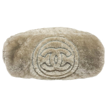 Chanel Gray Shearling Doudoune Backpack