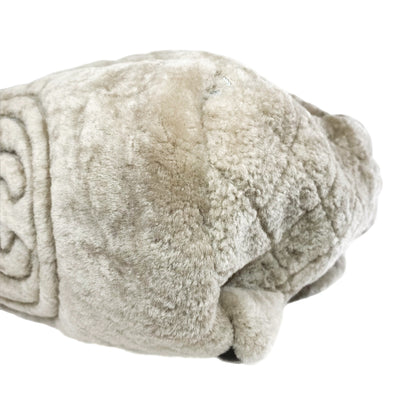 Chanel Gray Shearling Doudoune Backpack
