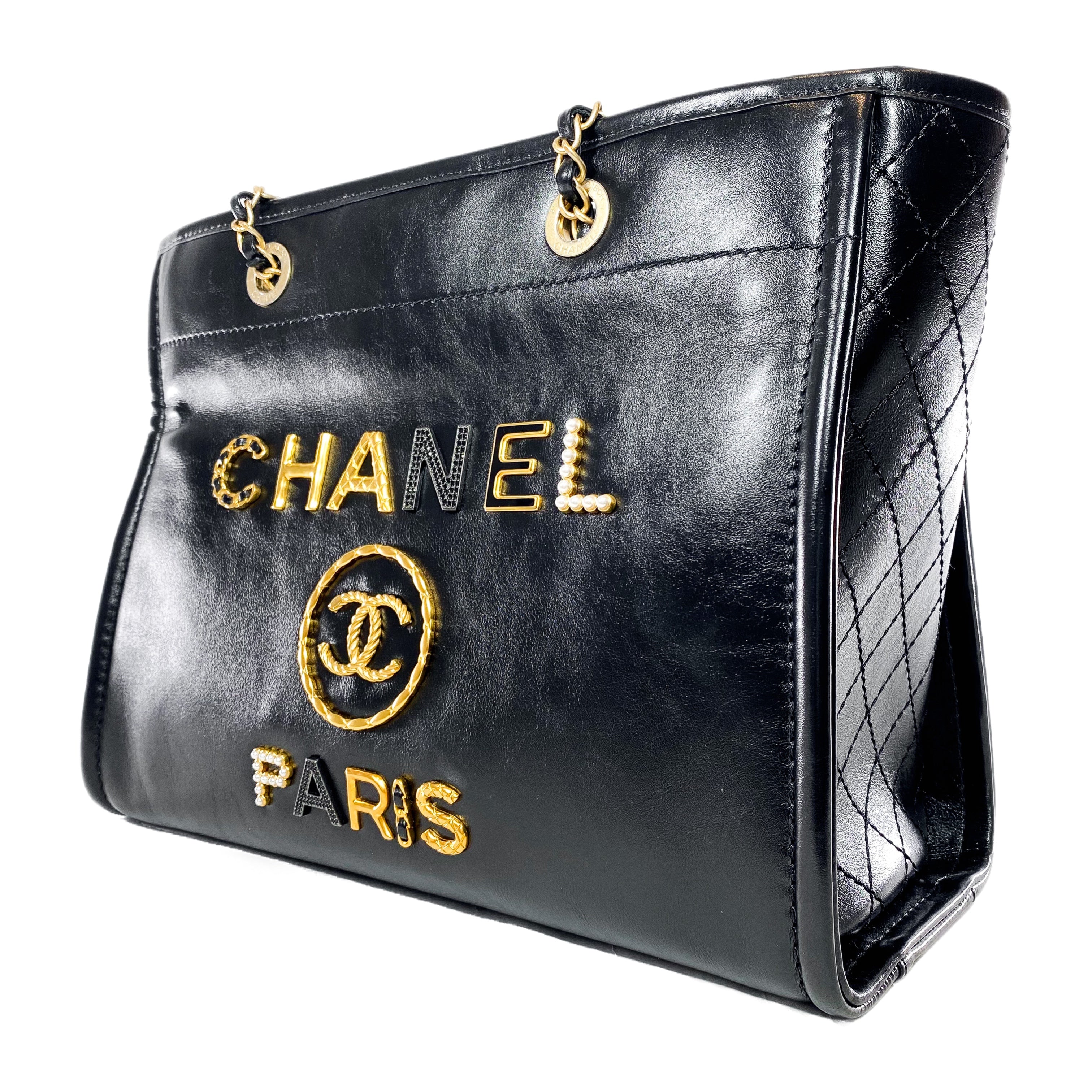 Chanel Black Charms Medium Deauville