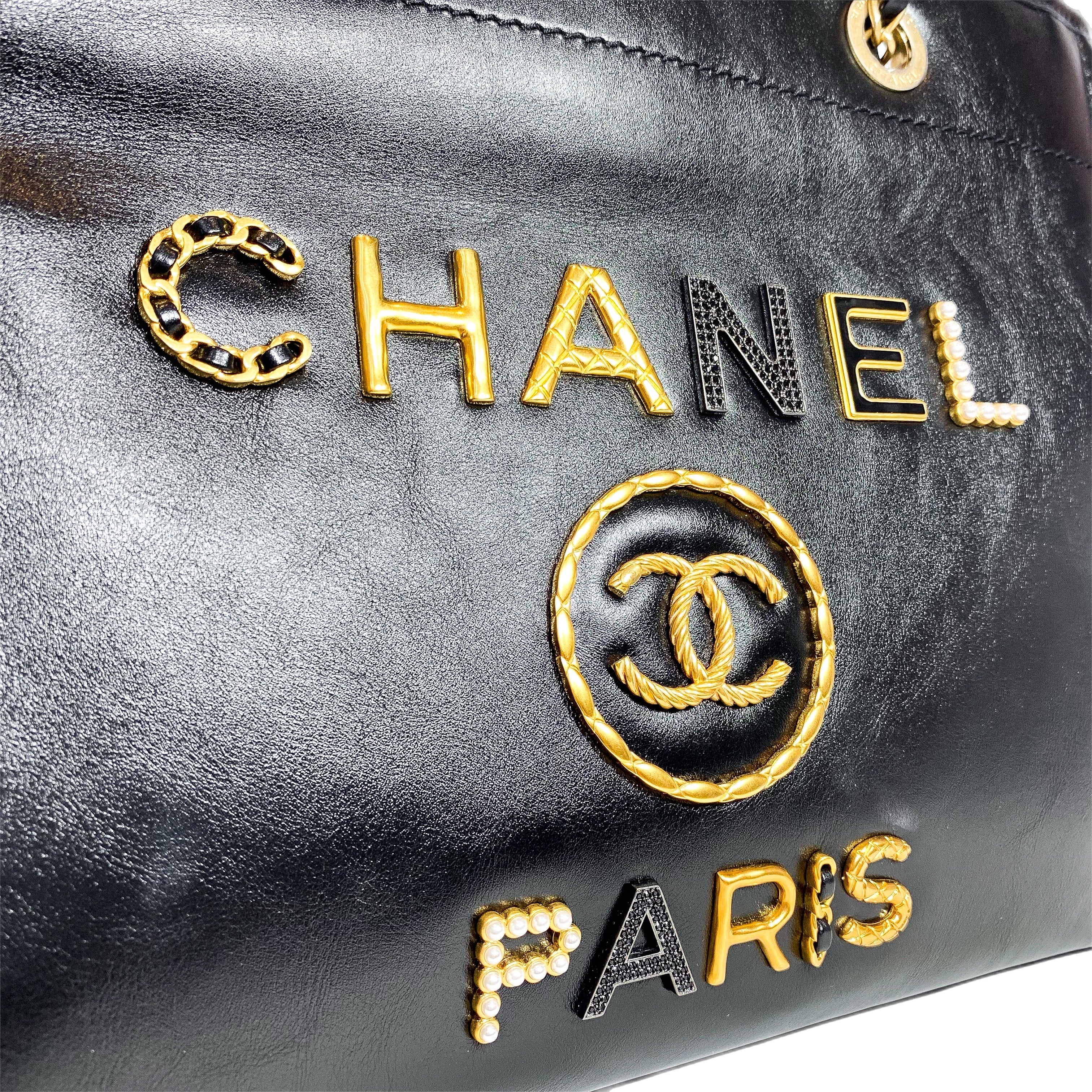 Chanel Black Charms Medium Deauville