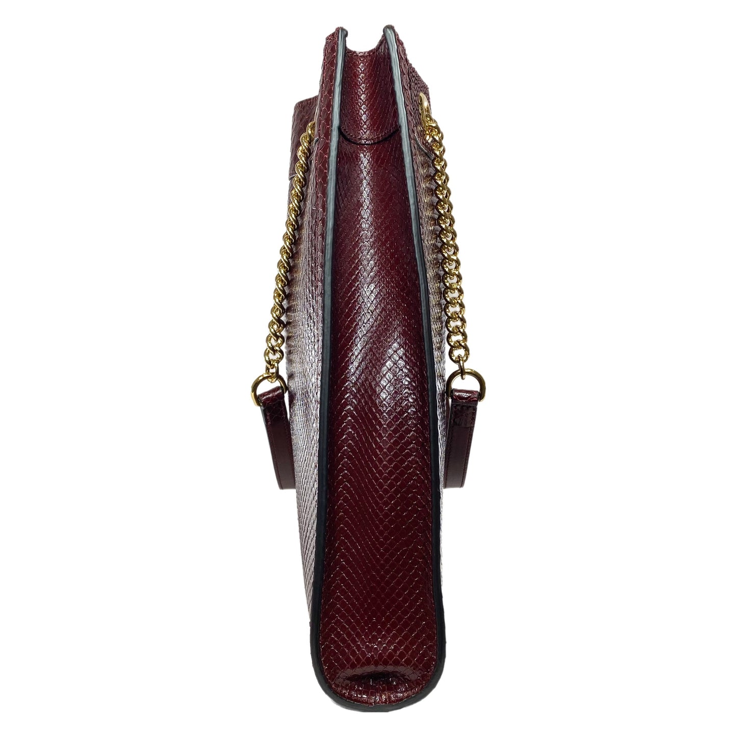 Gucci Burgundy Python Rajah Tote Bag