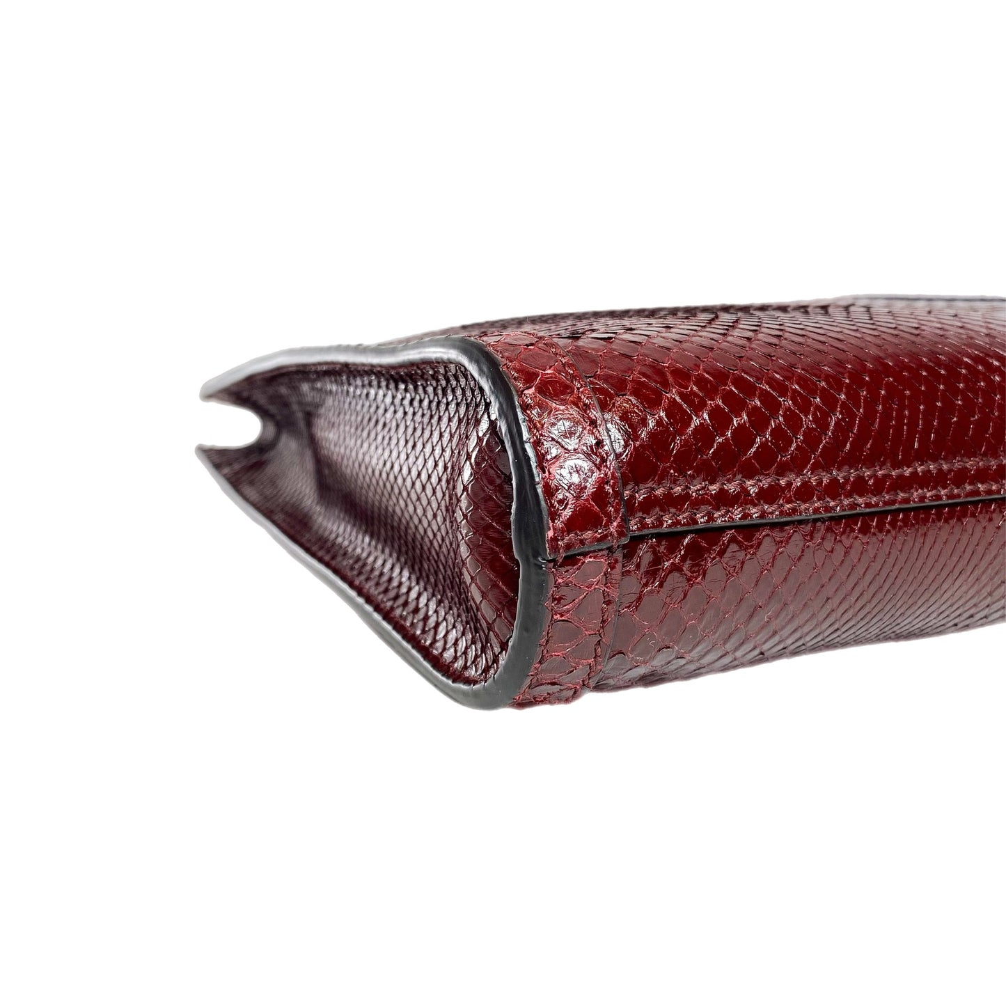 Gucci Burgundy Python Rajah Tote Bag