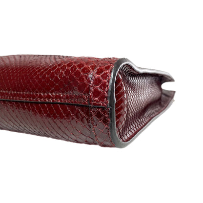 Gucci Burgundy Python Rajah Tote Bag