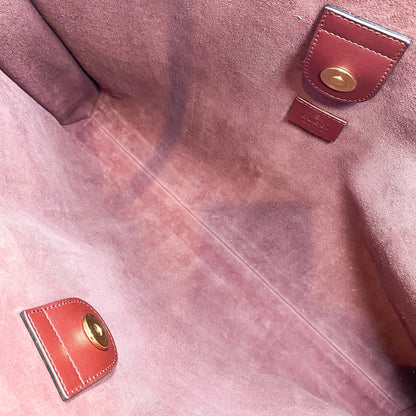 Gucci Burgundy Python Rajah Tote Bag