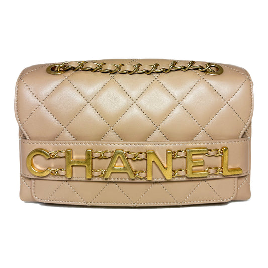 Chanel Beige Enchained Flap Bag