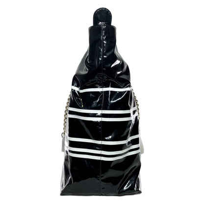 Chanel Black White Vinyl La Pausa Bay Shopping Bag