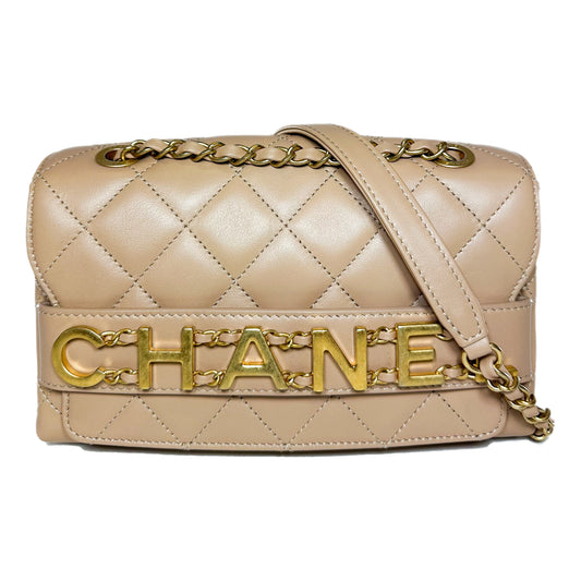 Chanel Beige Enchained Flap Bag