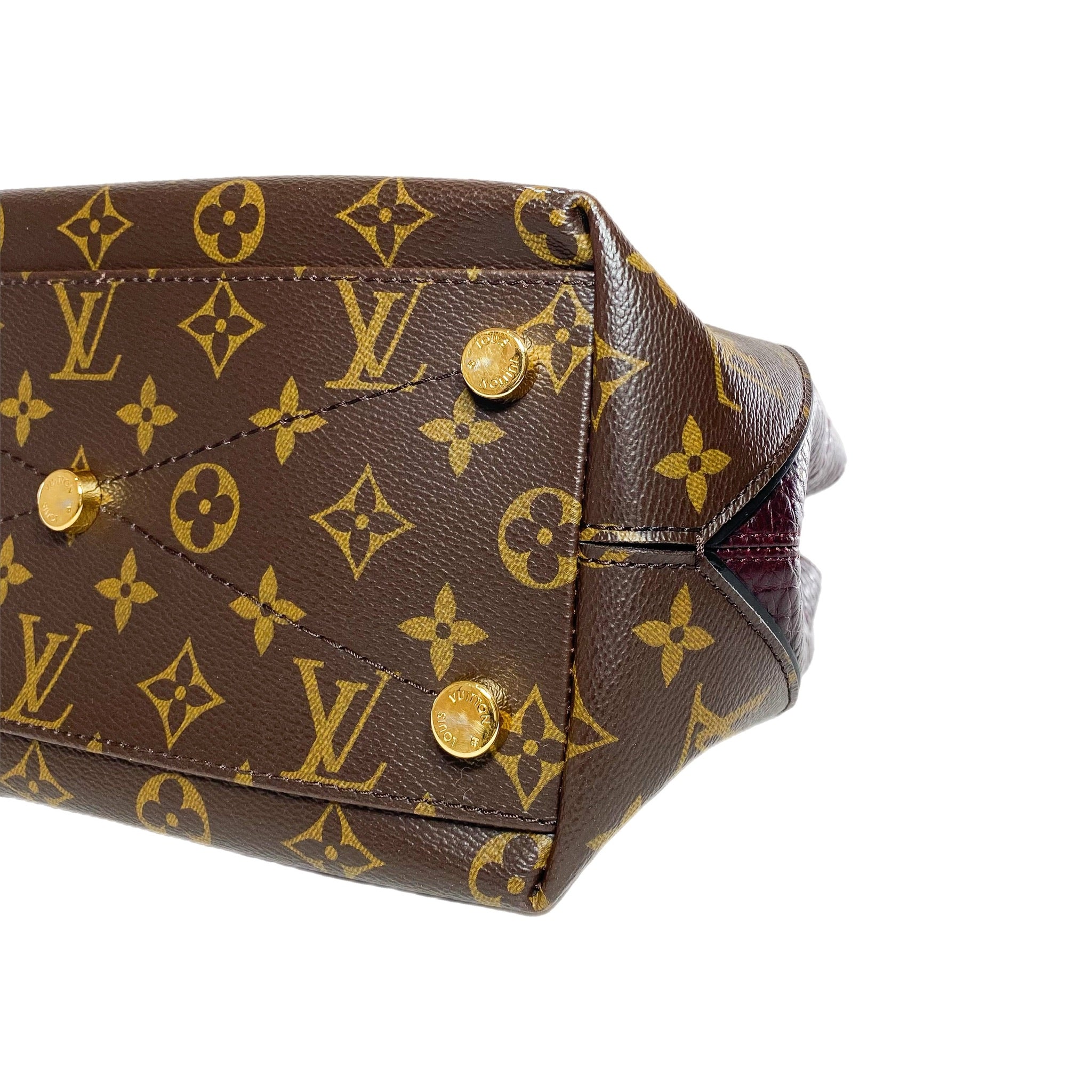 Louis Vuitton Bordeaux Ostrich Lizard Majestueux Tote MM