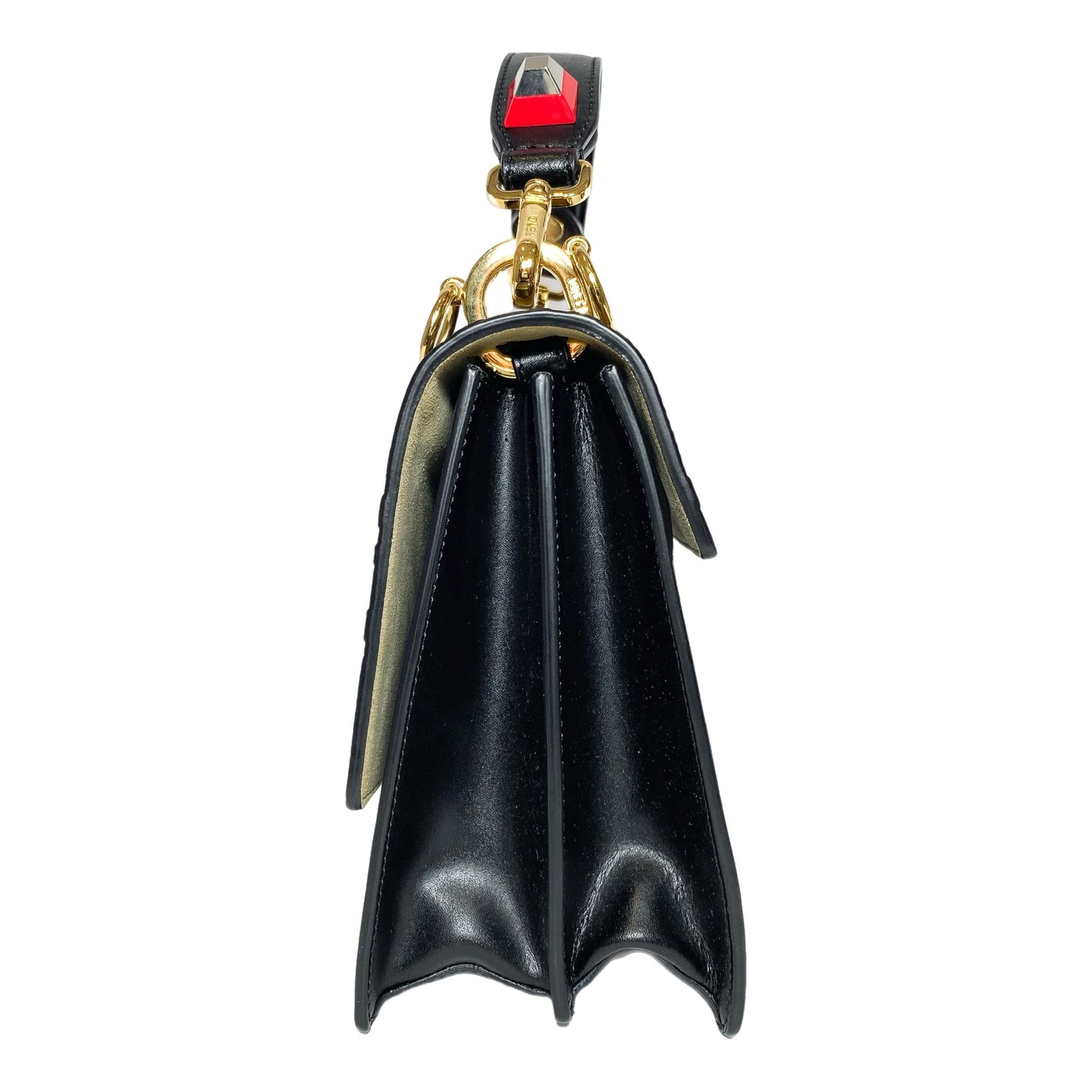 Fendi Vitello Liberty Bi-Color FF 1974 Embossed Kan I Shoulder Bag