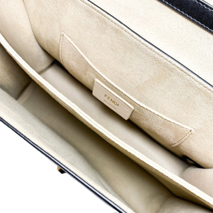 Fendi Vitello Liberty Bi-Color FF 1974 Embossed Kan I Shoulder Bag