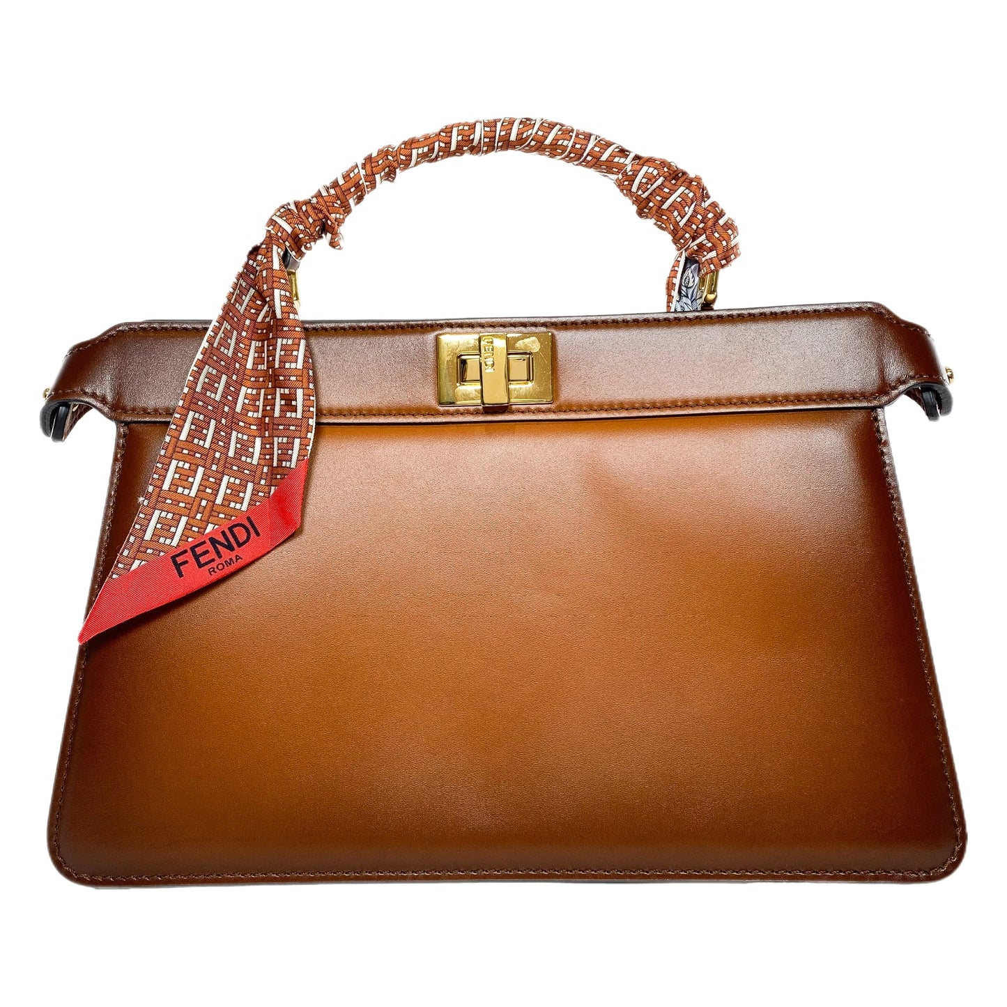 Fendi Ombre Brown King Tamponato Medium Peekaboo ISeeU East West