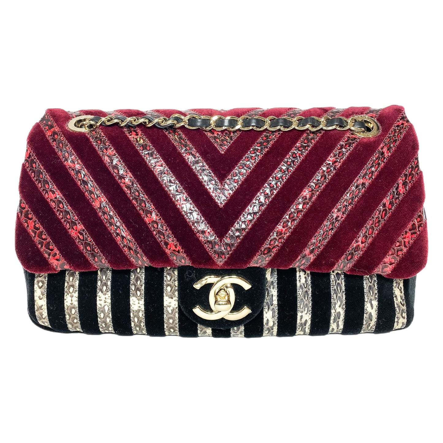 Chanel Velvet Python Limited Edition Flap Bag