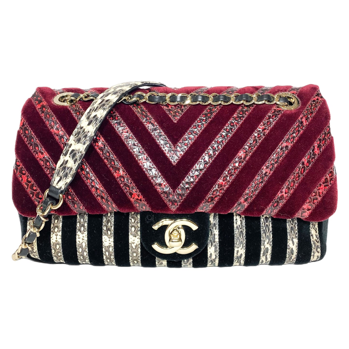 Chanel Velvet Python Limited Edition Flap Bag