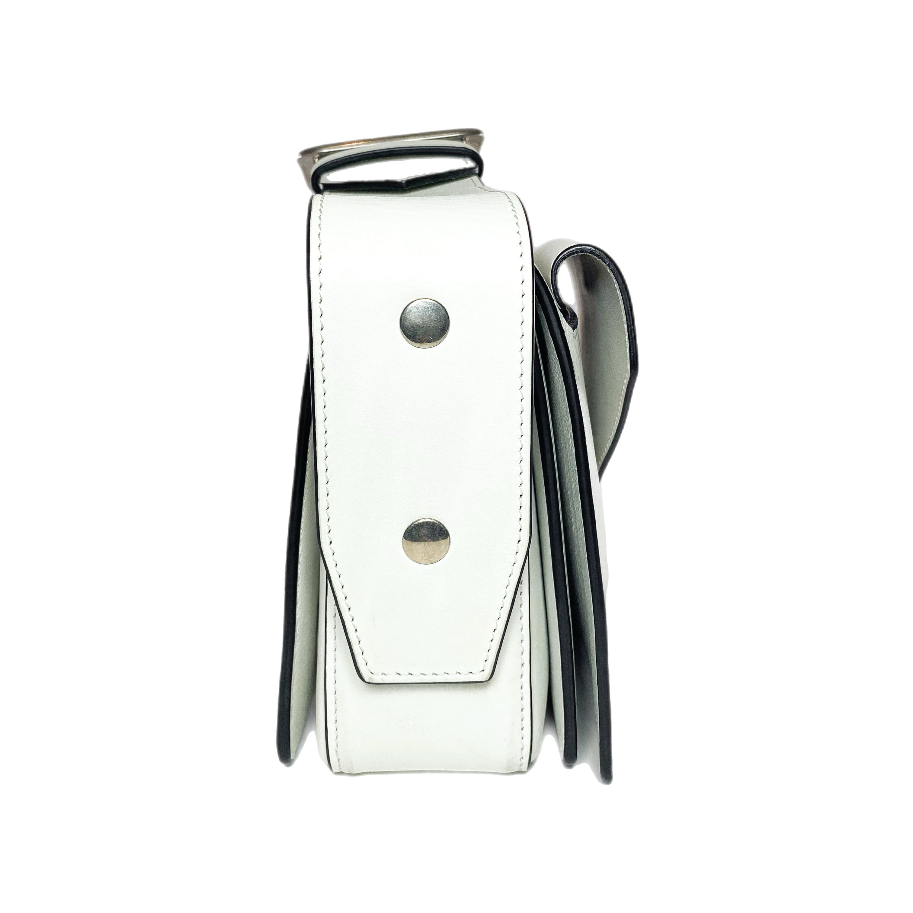 Celine White Medium Biker Case Shoulder Bag