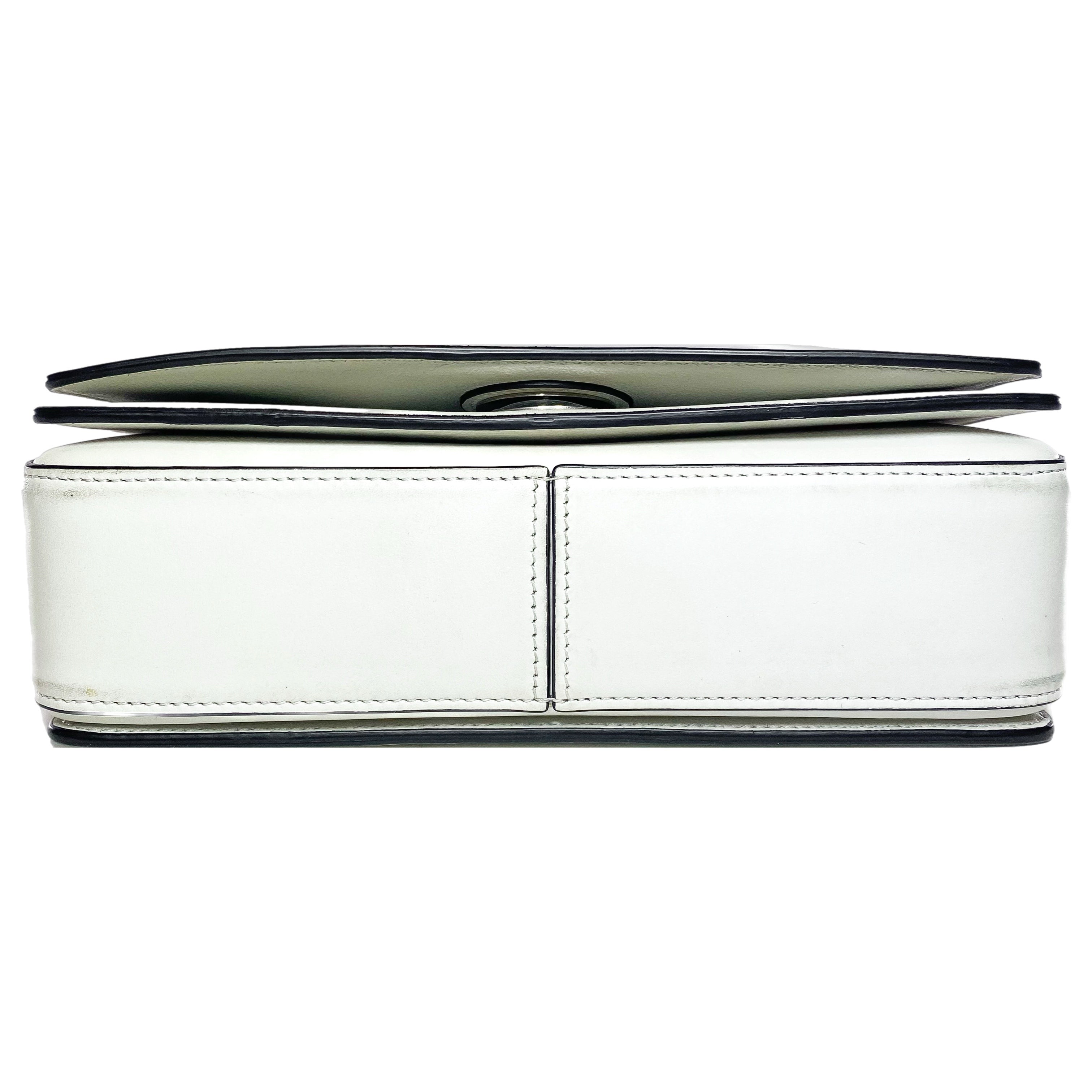 Celine White Medium Biker Case Shoulder Bag