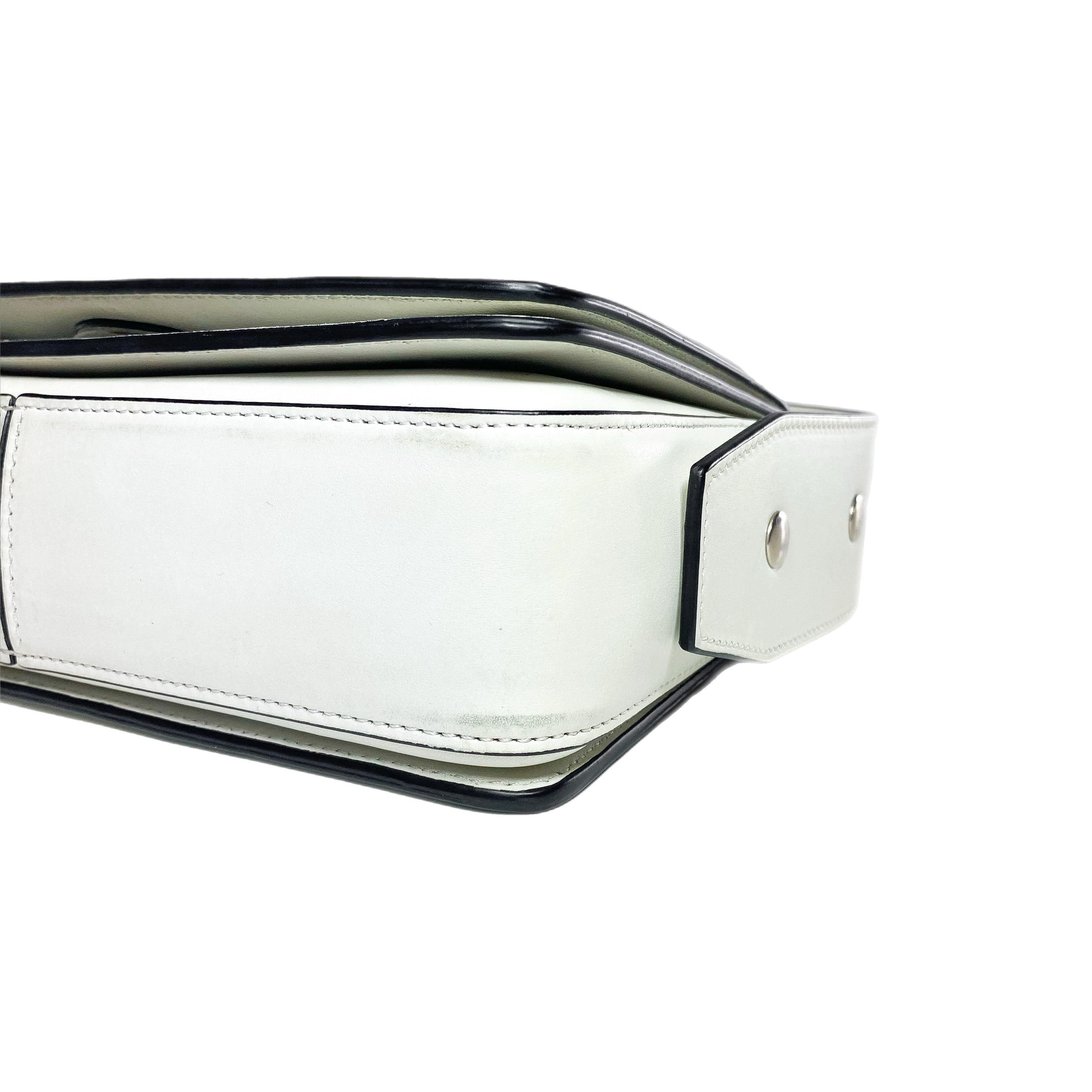Celine White Medium Biker Case Shoulder Bag