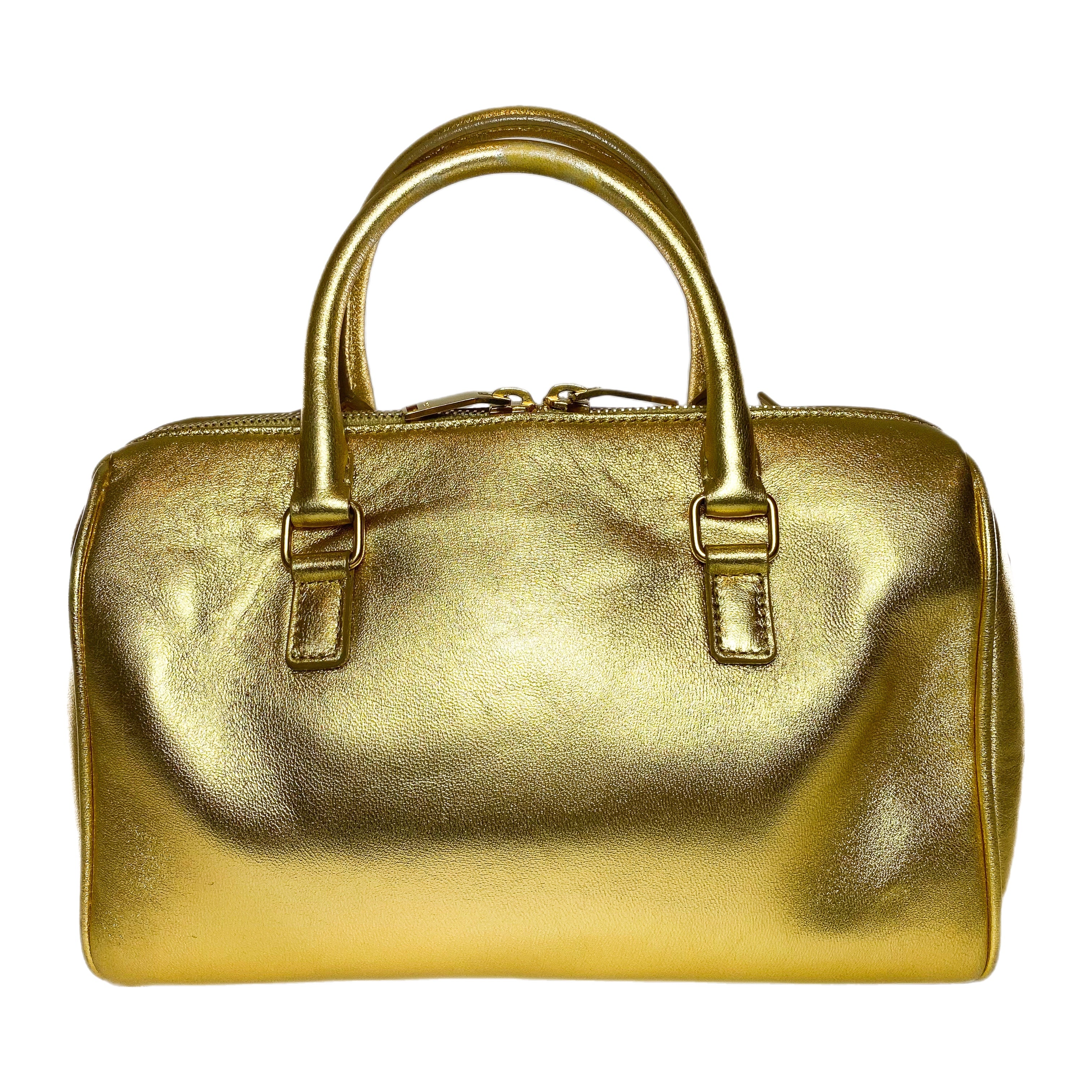 Saint Laurent Gold Bowler Bag