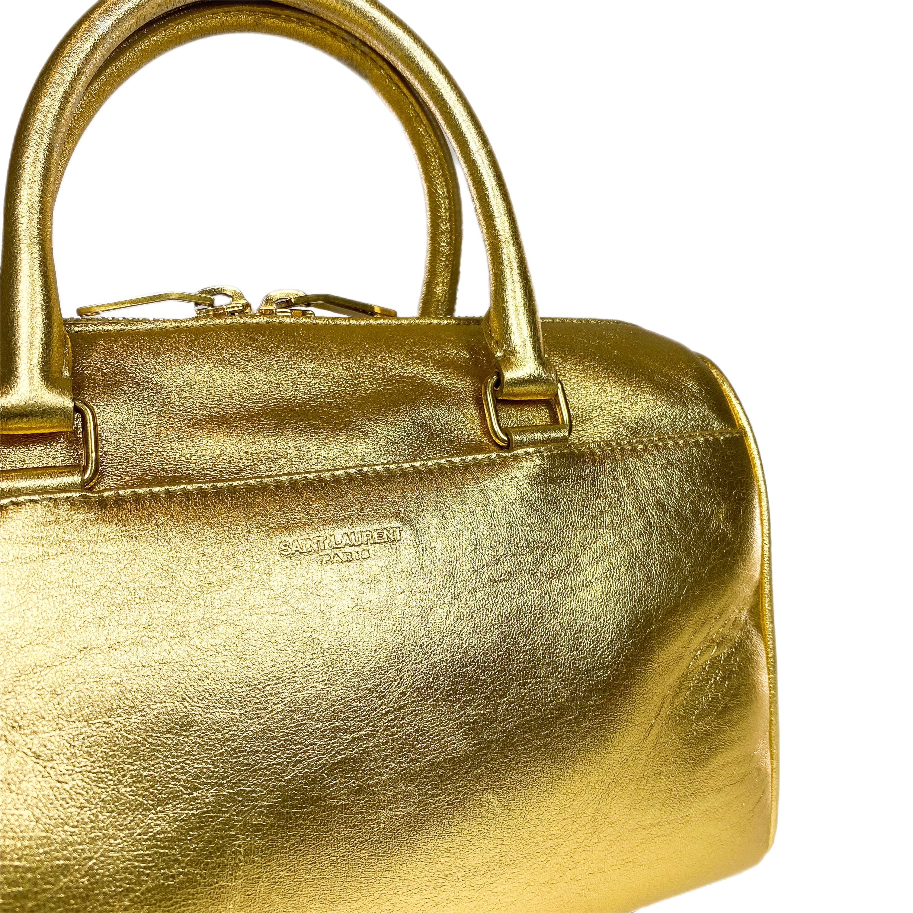 Saint Laurent Gold Bowler Bag