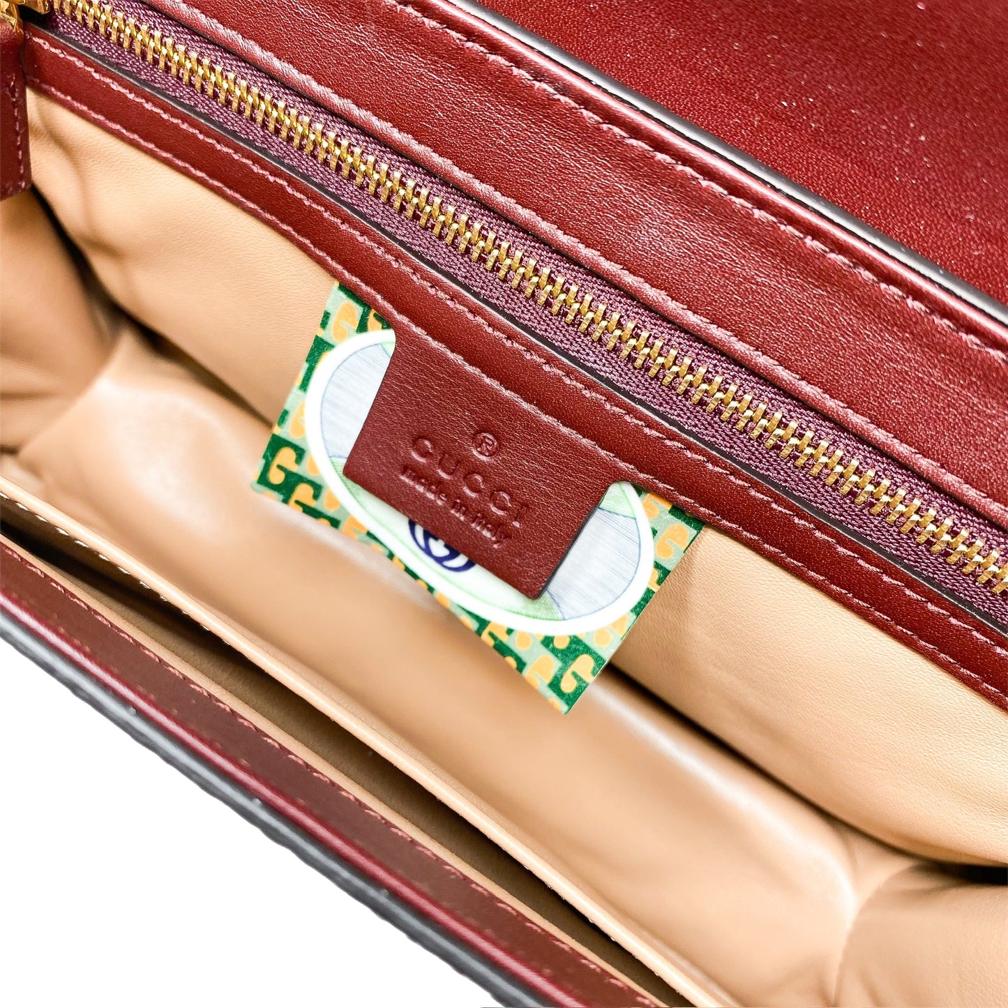 Gucci Bordeaux Python Medium Rajah Shoulder Bag