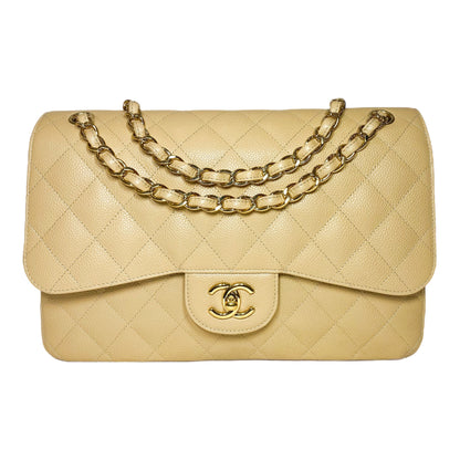Chanel Beige Jumbo Double Flap Bag