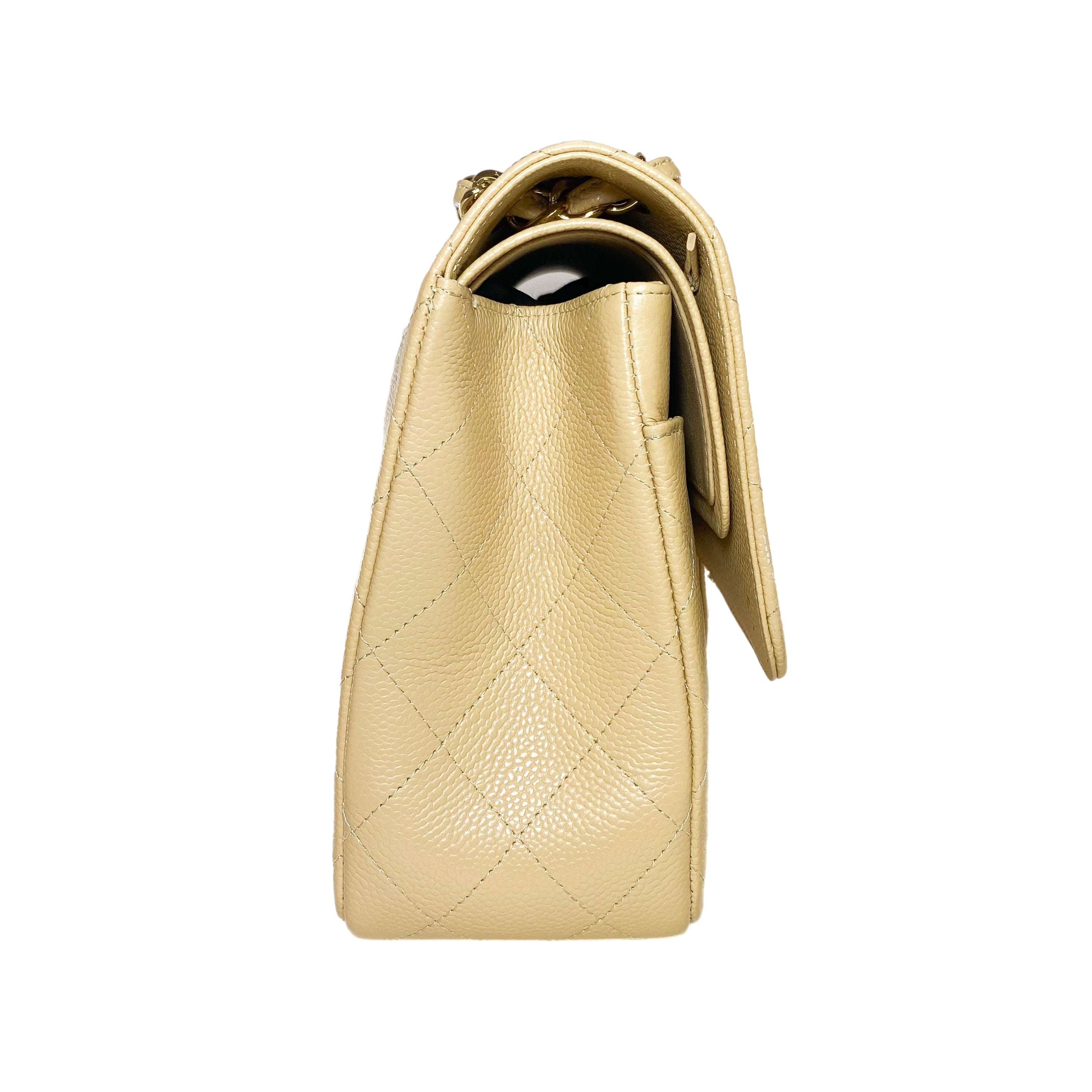 Chanel Beige Jumbo Double Flap Bag