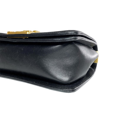 Chanel Black Embellished Tweed Small Boy Bag