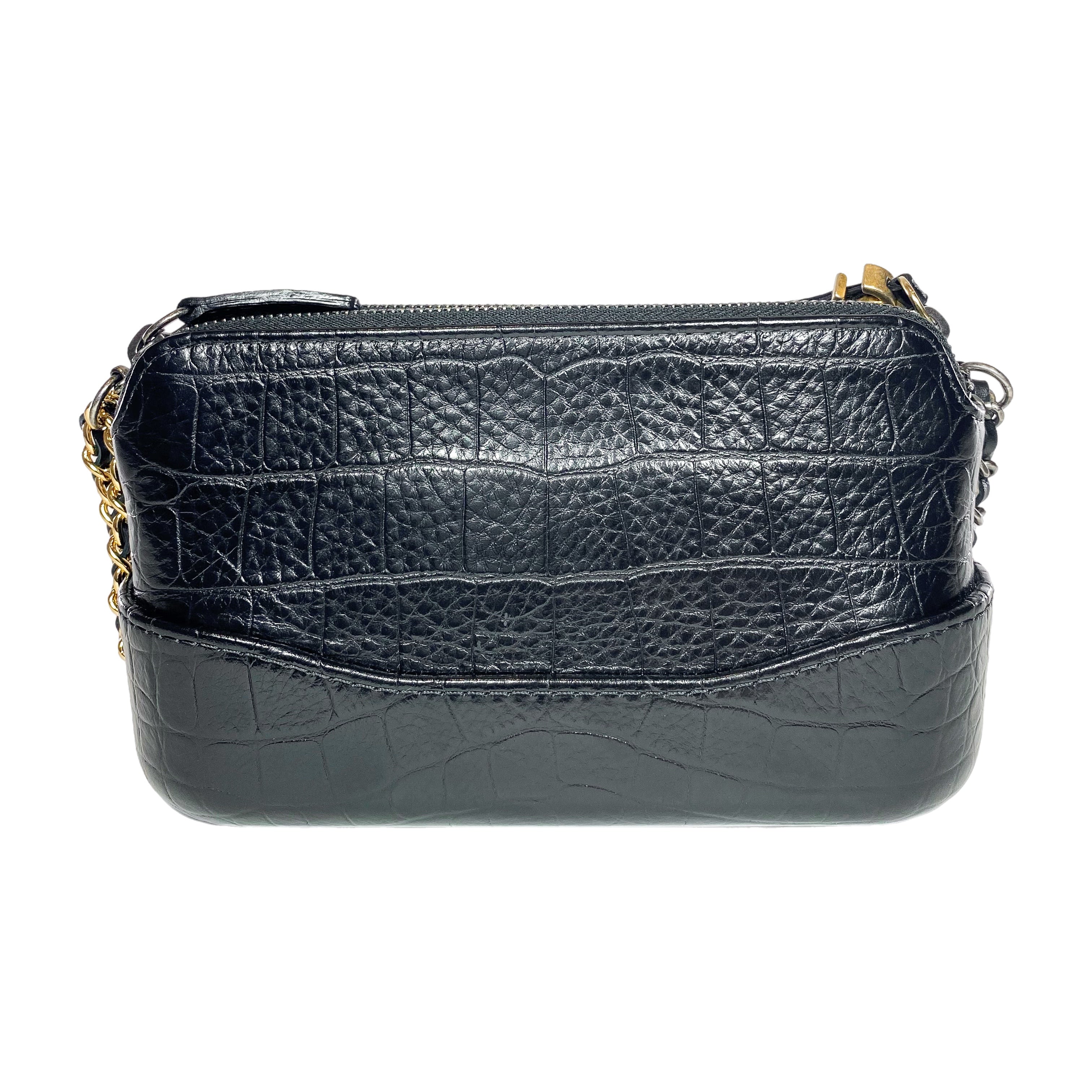 Chanel Black Gabrielle Embossed Mini Shoulder Bag