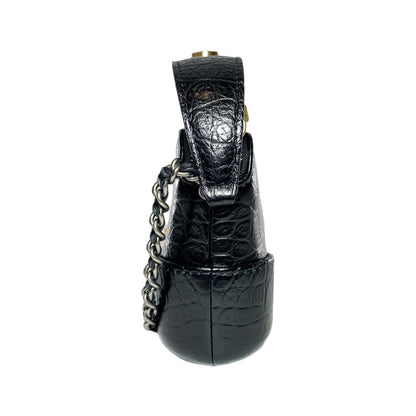Chanel Black Gabrielle Embossed Mini Shoulder Bag