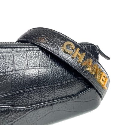 Chanel Black Gabrielle Embossed Mini Shoulder Bag