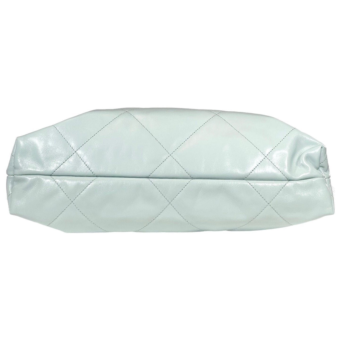 Chanel 22 Light Blue Gray Quilted Backpack