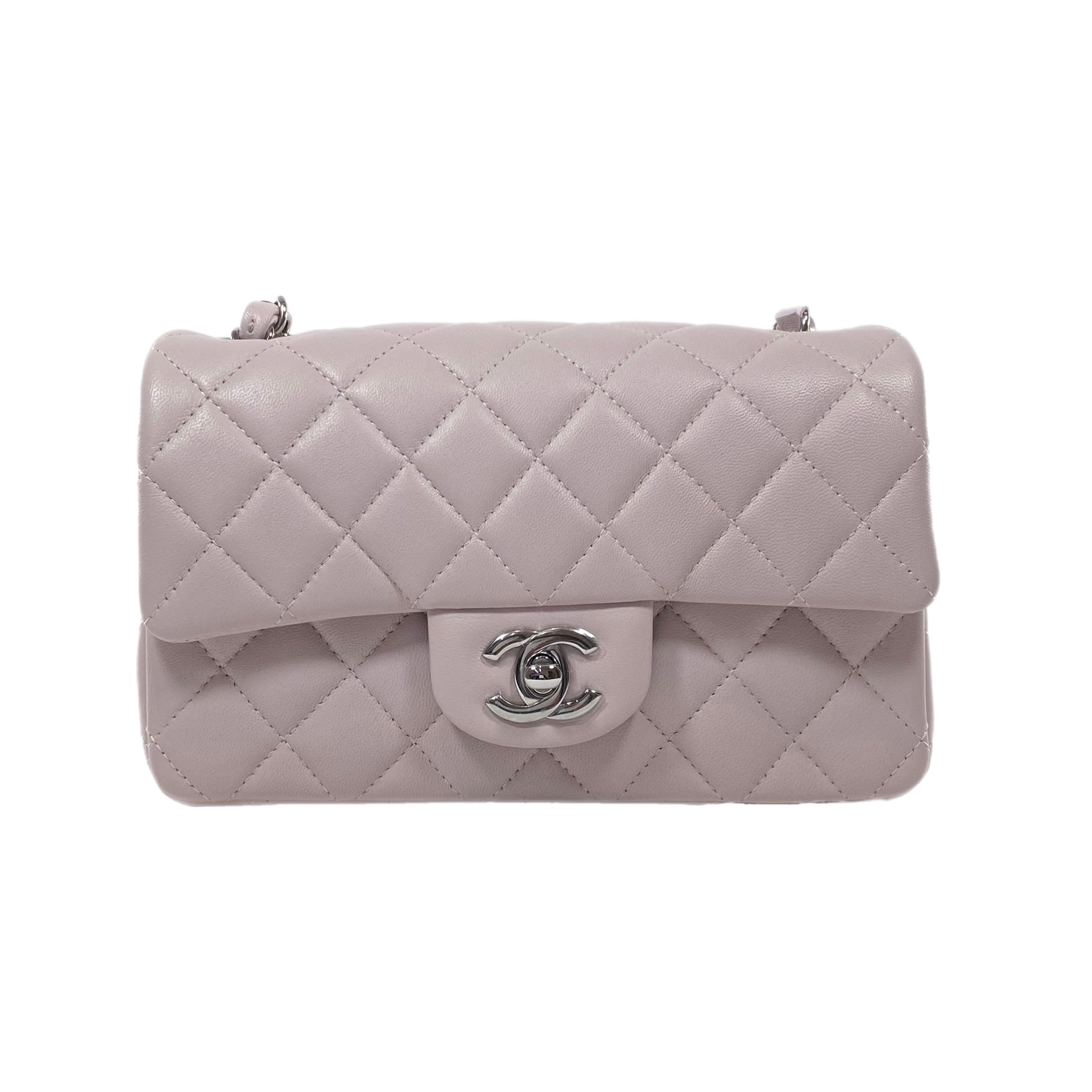 Chanel Pale Lavender Lambskin Mini Rectangle