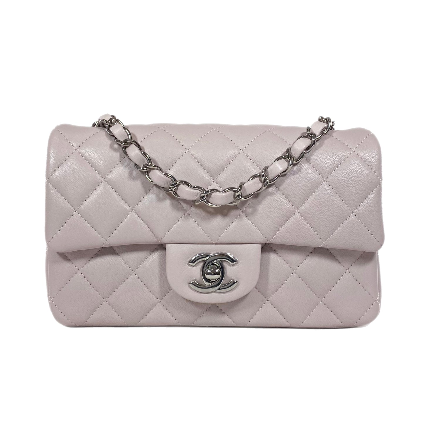 Chanel Pale Lavender Lambskin Mini Rectangle