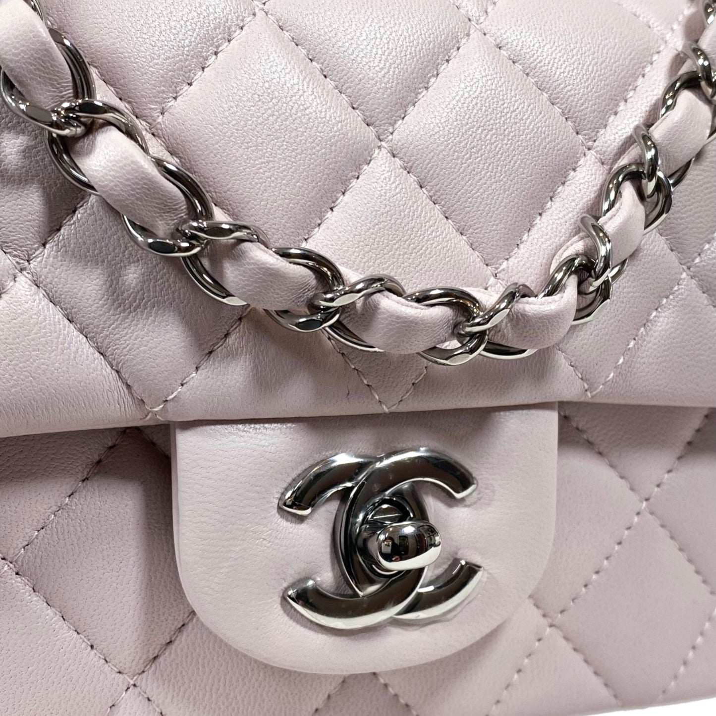 Chanel Pale Lavender Lambskin Mini Rectangle