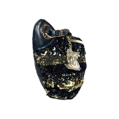 Chanel Black Gold Sequin Waist Bag
