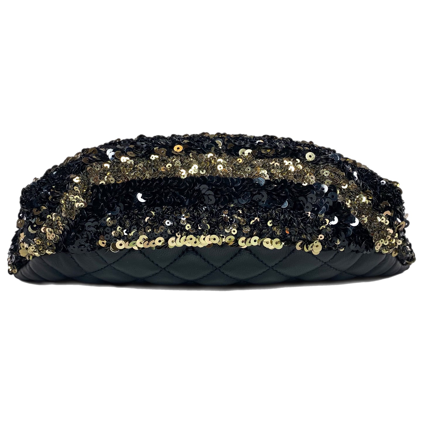 Chanel Black Gold Sequin Waist Bag
