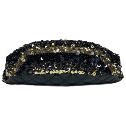 Chanel Black Gold Sequin Waist Bag