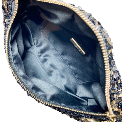 Chanel Black Gold Sequin Waist Bag