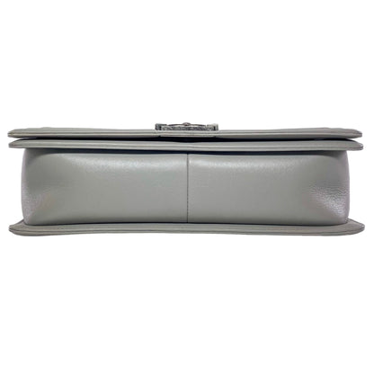 Chanel Gray Beige Ombre Large Boy Flap Bag