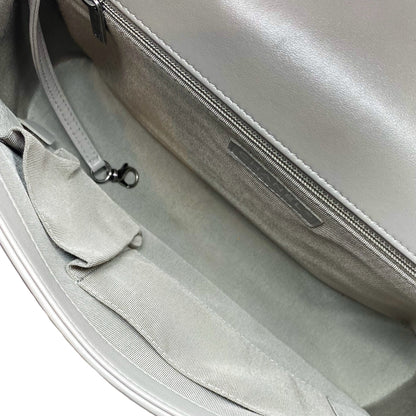 Chanel Gray Beige Ombre Large Boy Flap Bag