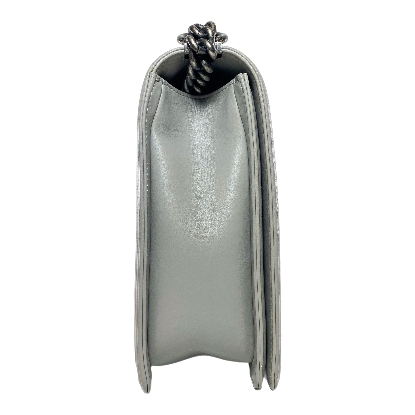 Chanel Gray Beige Ombre Large Boy Flap Bag